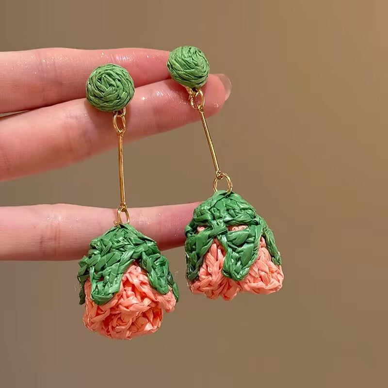 Wholesale Braided Flower Fashion Earrings