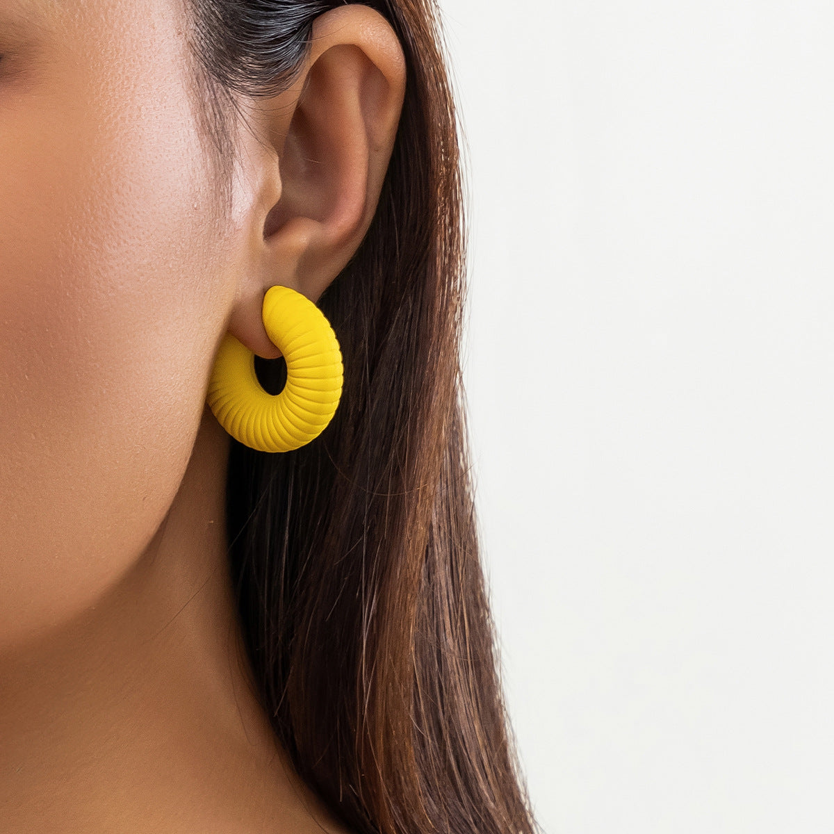 Wholesale Metal Thread Stripe Ear Clip Single Ear Bone Screw ACC-ES-QW011