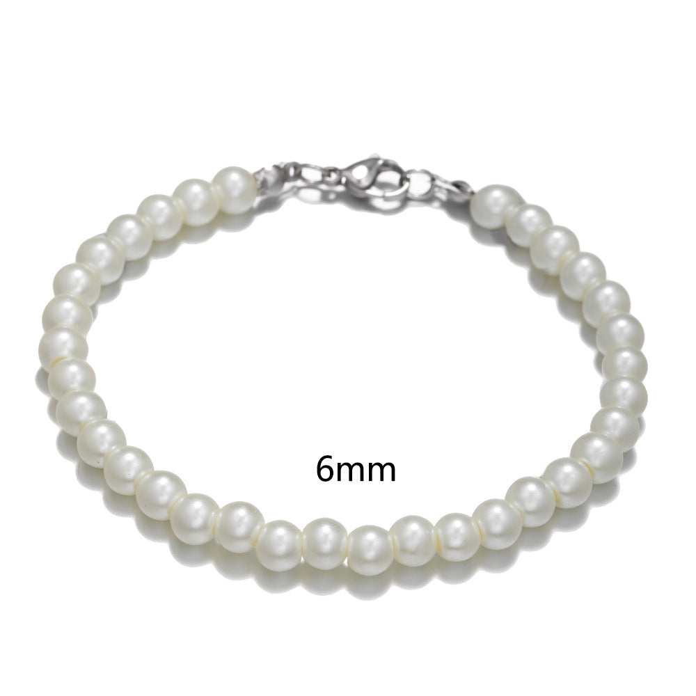 Wholesale Single Layer Men's Pearl Necklace