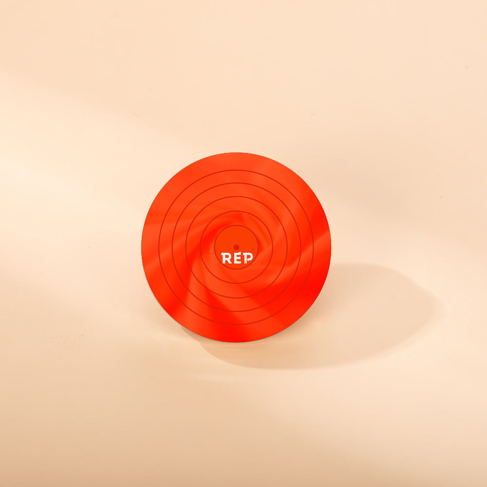 Wholesale  REP record shape red round alloy brooch
