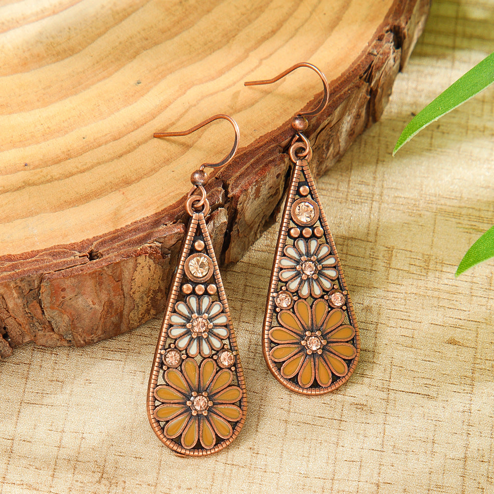 Wholesale  Bohemian Drop Earrings Earrings with Diamond Vintage