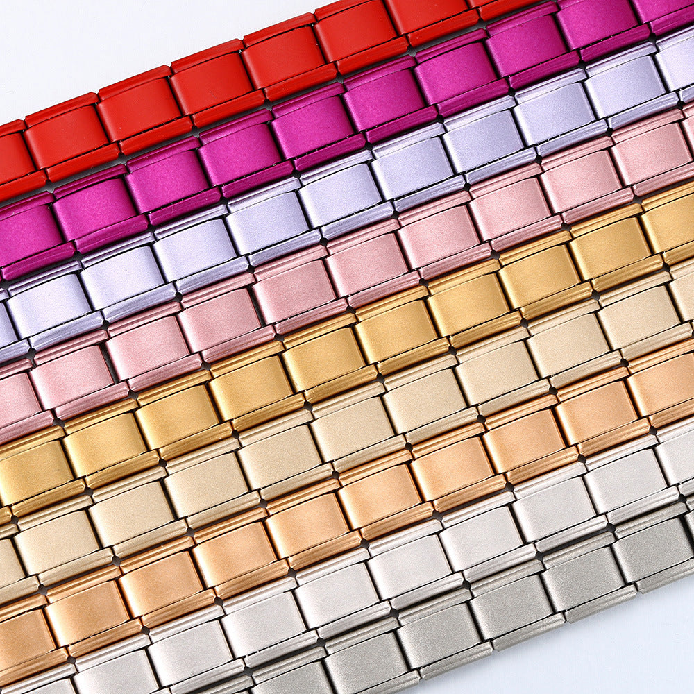 Wholesale Italian charm bracelet 9 facial mask DIY splicing removable stainless steel com posable bracelet