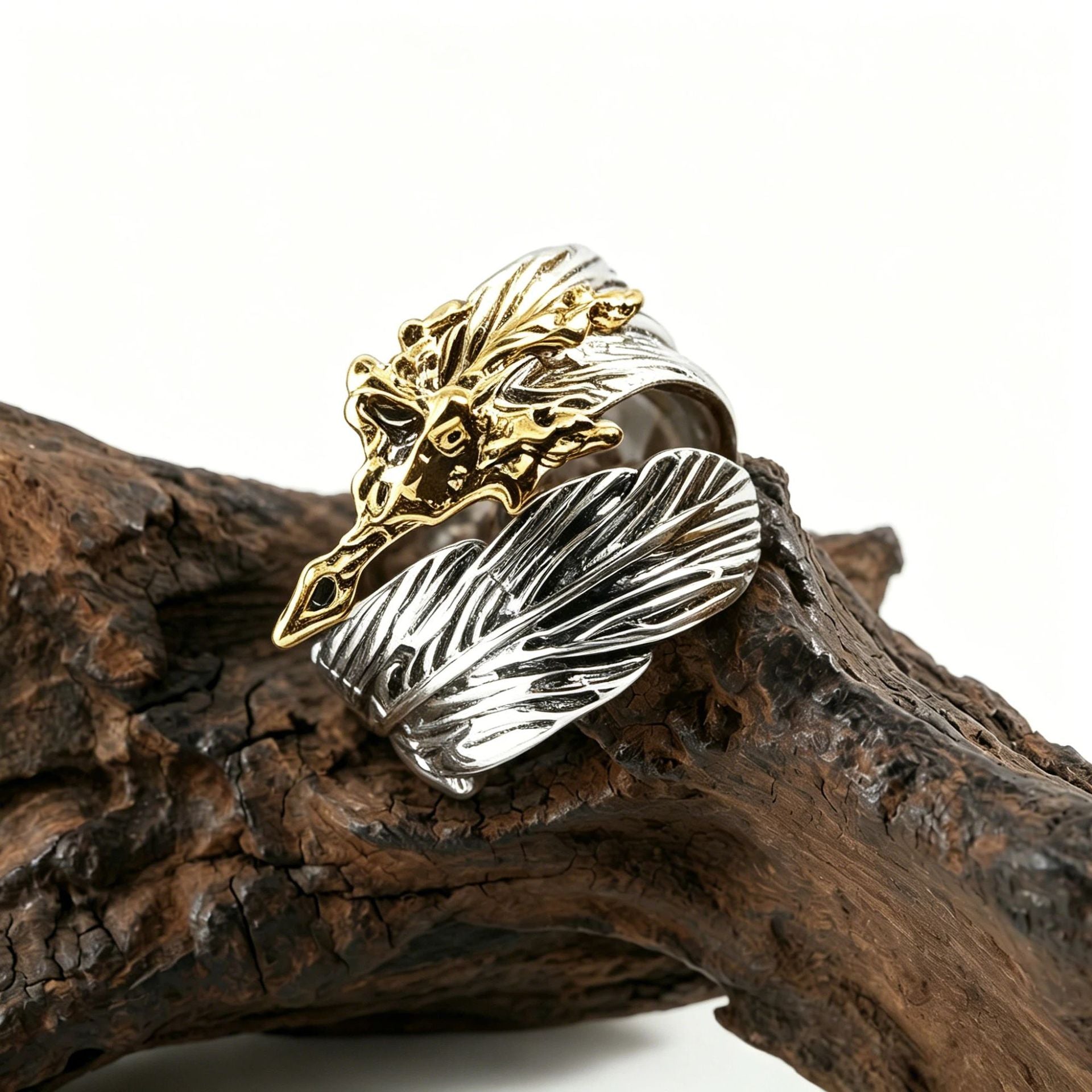Wholesale Flame Feather Ring Zinc Alloy Vintage Style Fashion Jewelry Accessory for Everyday Wear