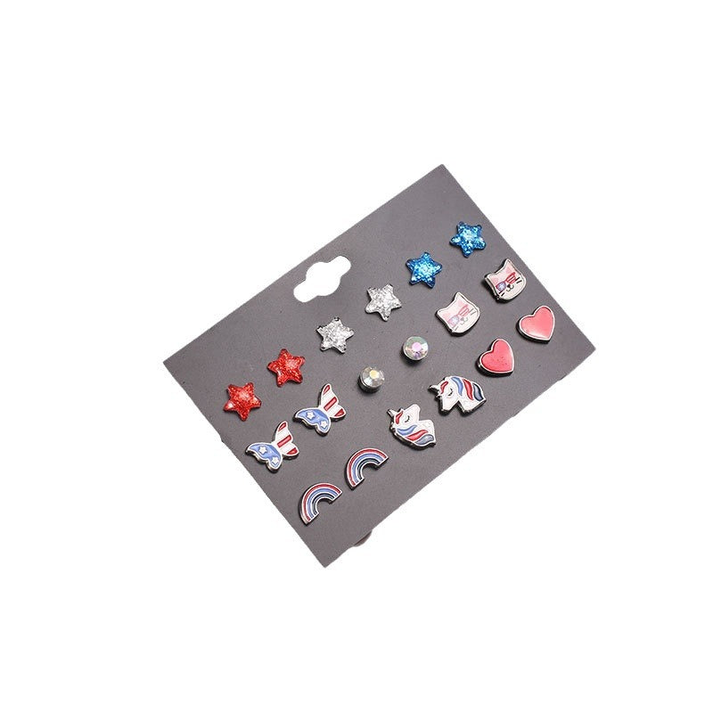 Wholesale Alloy 9 pairs/ set earrings set