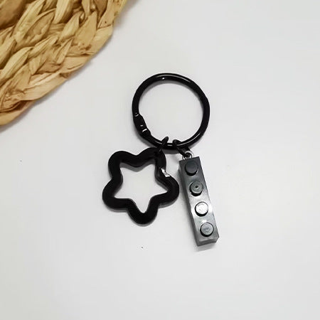 Wholesale acrylic colored five pointed star keychains ACC-KC-HuiMei012