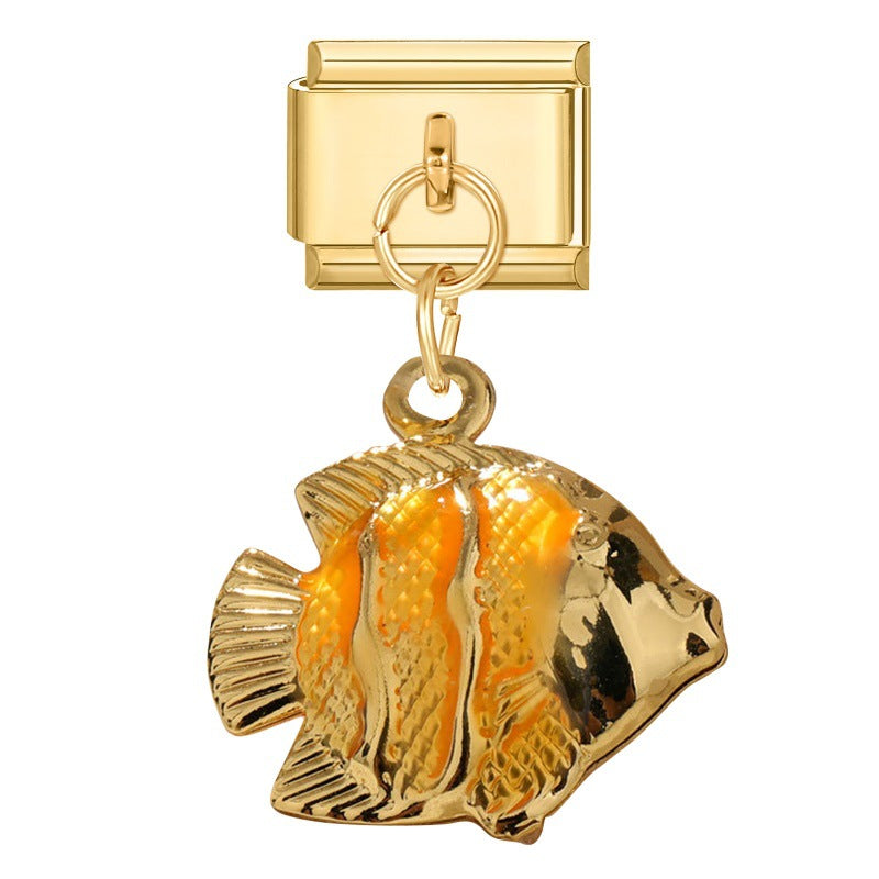 Wholesale Italian Charm Bracelet 9mm DIY Creative Retro  Stainless Steel Composable Bracelet