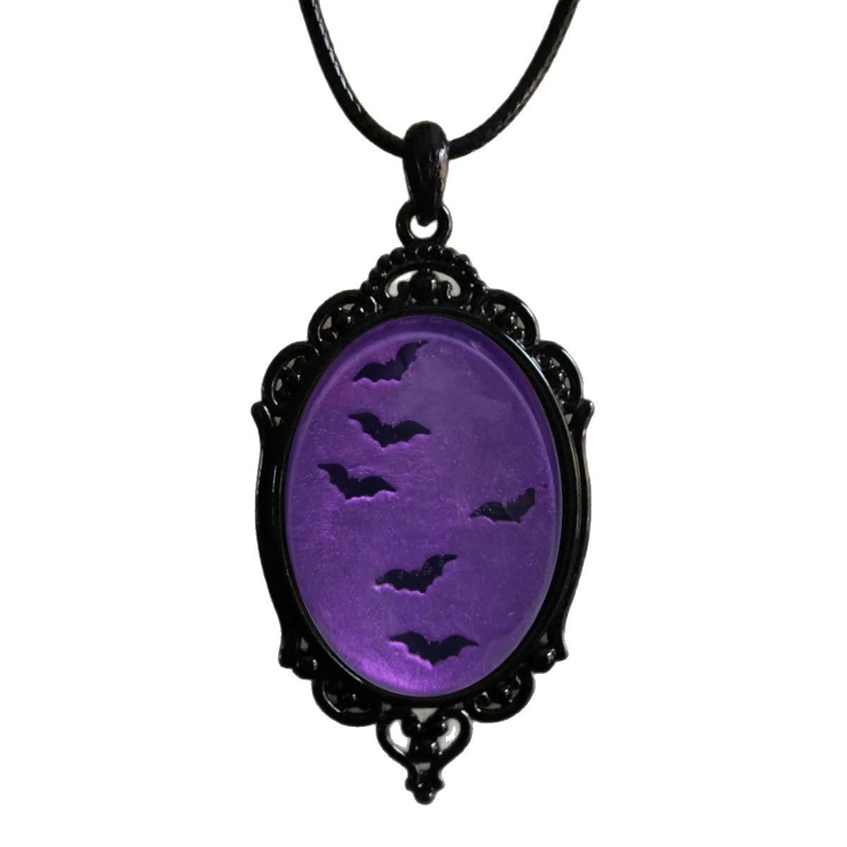 Wholesale Alloy Electroplated Gothic Crow Forest Pendant Necklace,  Trendy Jewelry Accessory for Gift Boutique