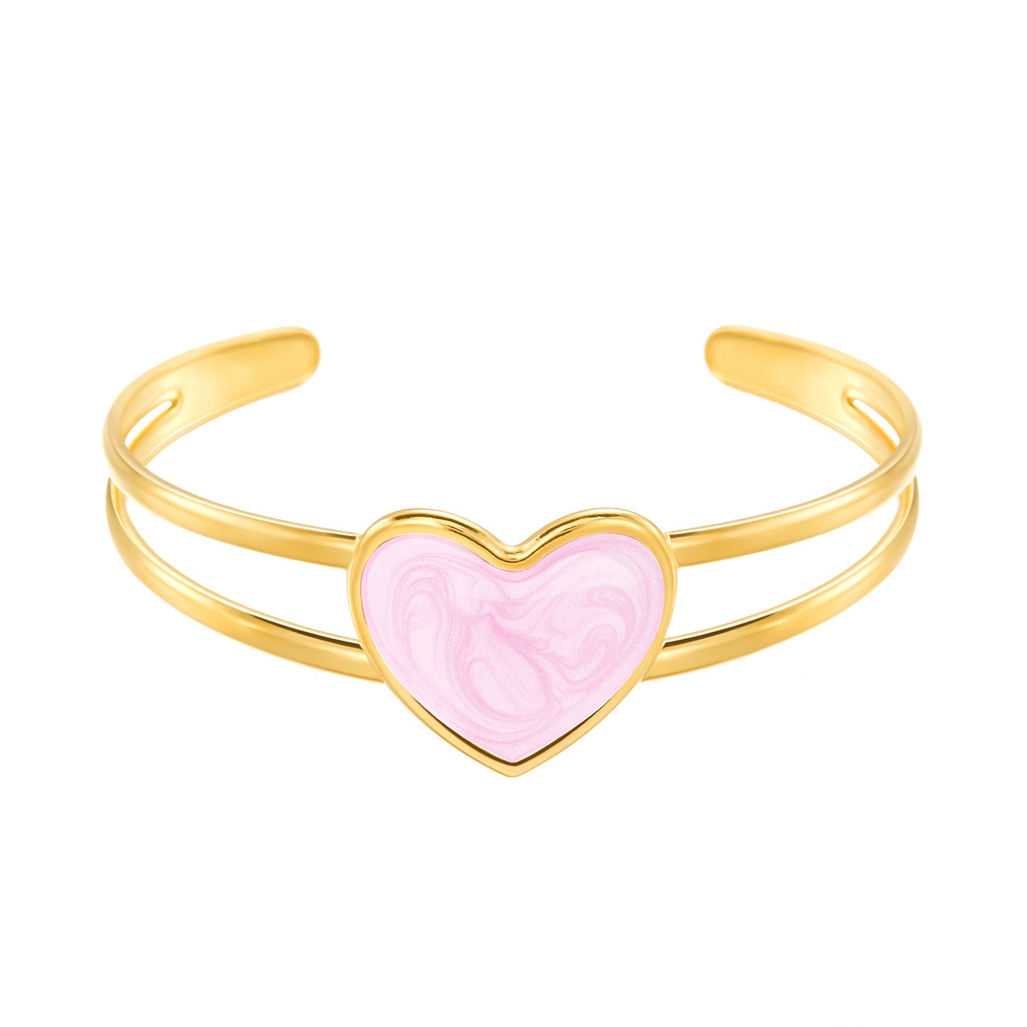 Wholesale stainless steel not fade cold  love oil drop light luxury open bracelet