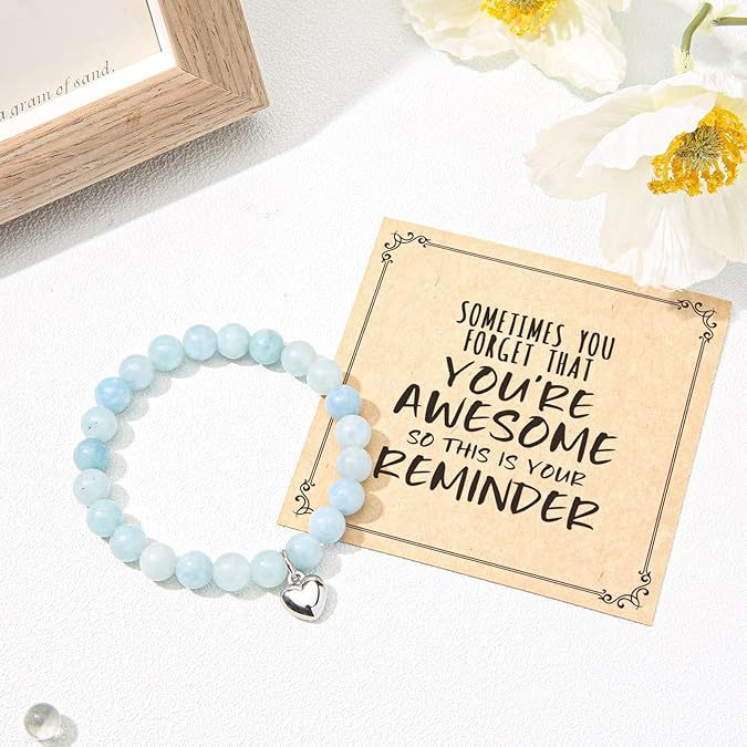 Wholesale Natural stone heart beaded bracelet