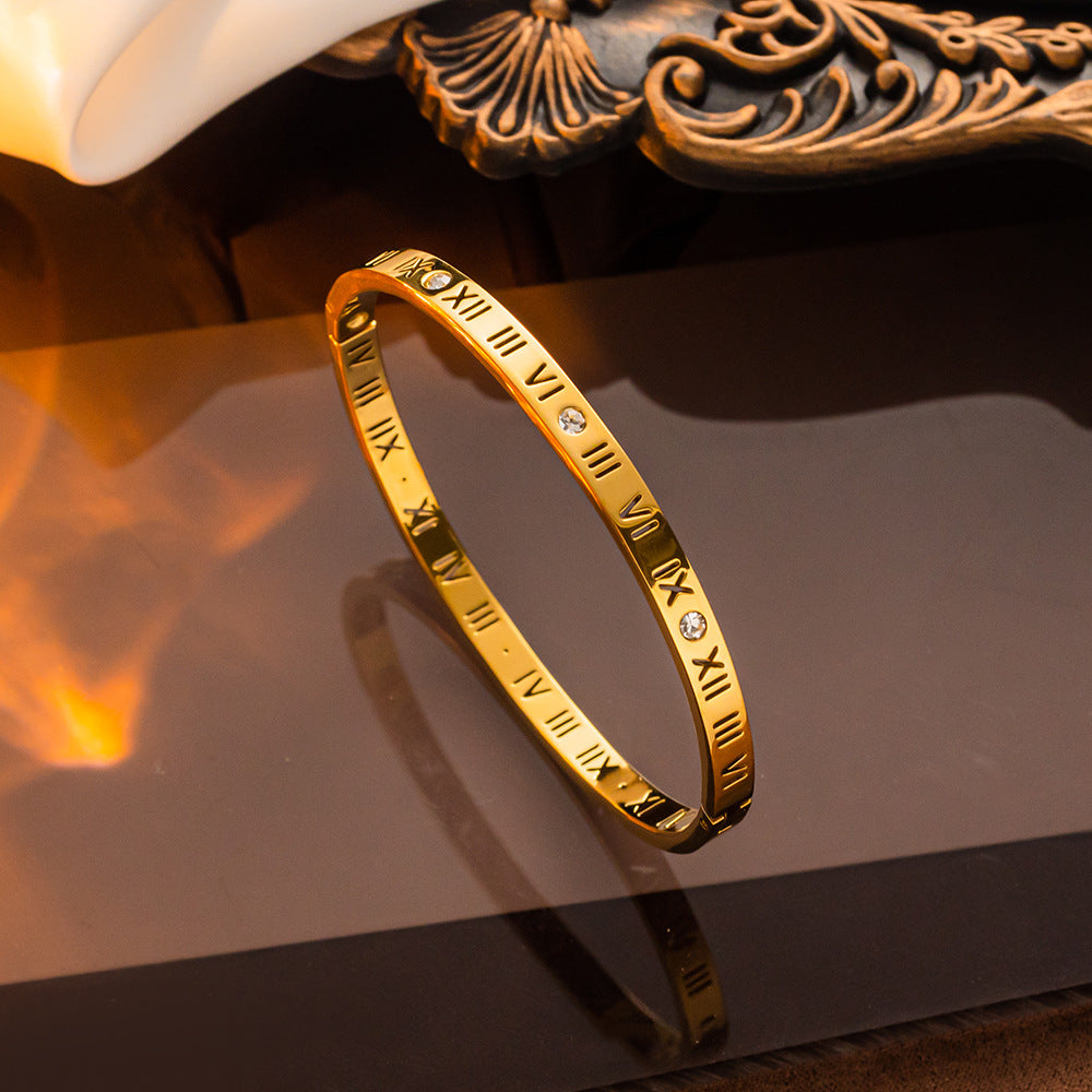 Wholesale Titanium Steel Number Bracelet ACC-BT-NaBao004