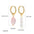 Wholesale love asymmetric earrings 18K gold stainless steel earrings