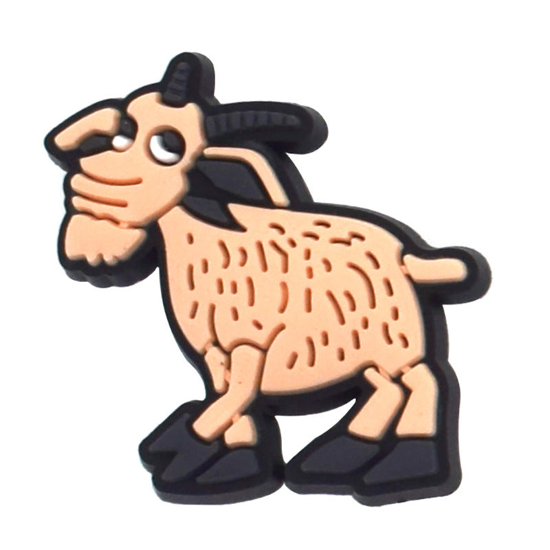 Wholesale Random 100pcs Cartoon Cute Small Animal PVC Soft Rubber Shoe Buckle Decoration ACC-SC-RYY076