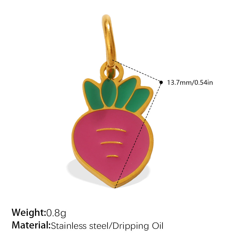 Wholesale Vegetable Series Dripping Oil Charms for Jewelry