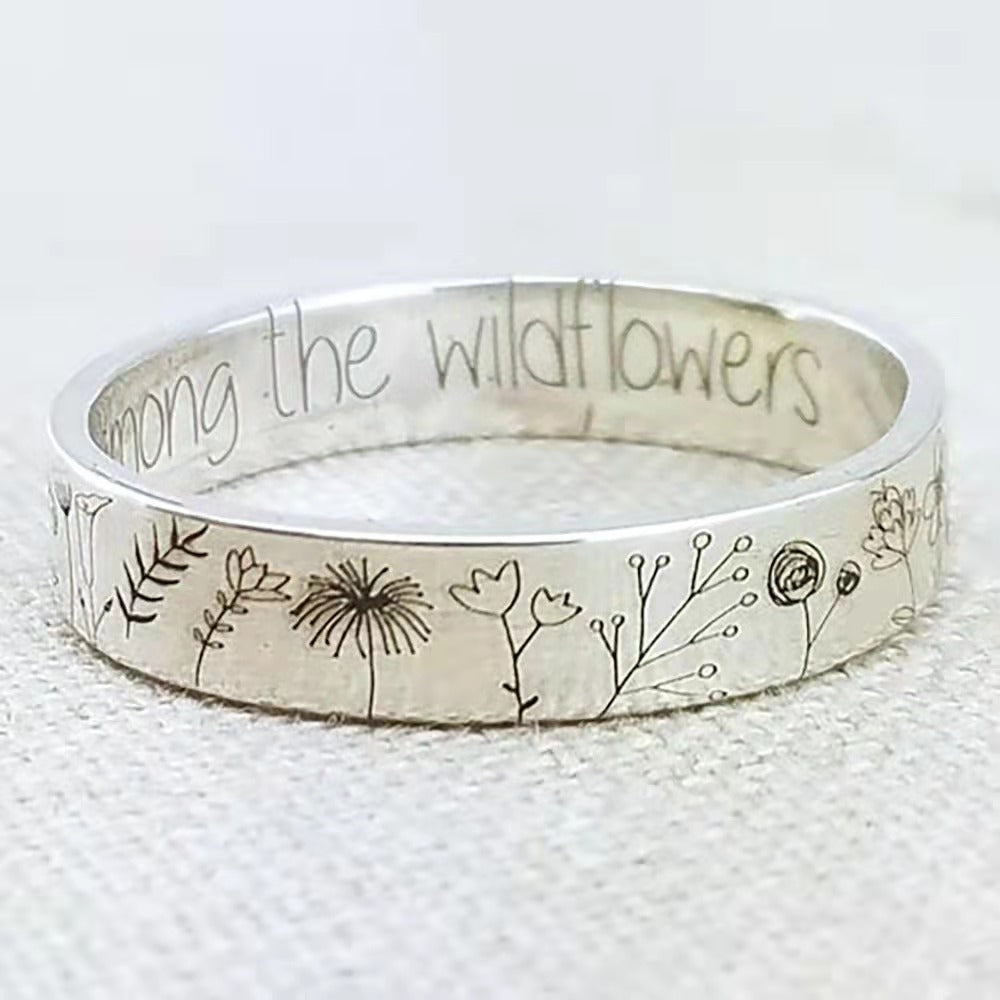Wholesale  you beiong among the wildflowers pastoral flowers dandelion ring