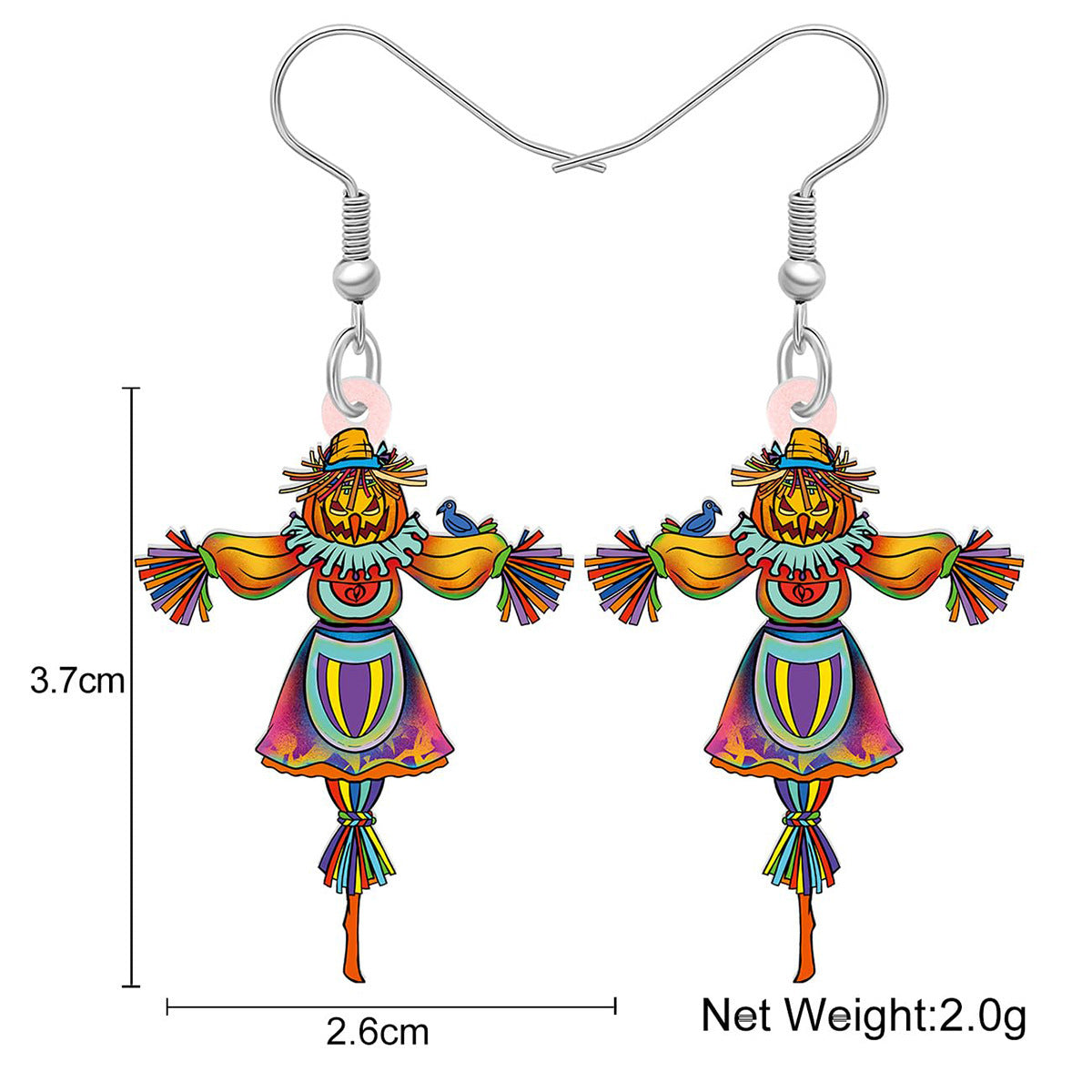 Wholesale  Halloween pumpkin acrylic earrings