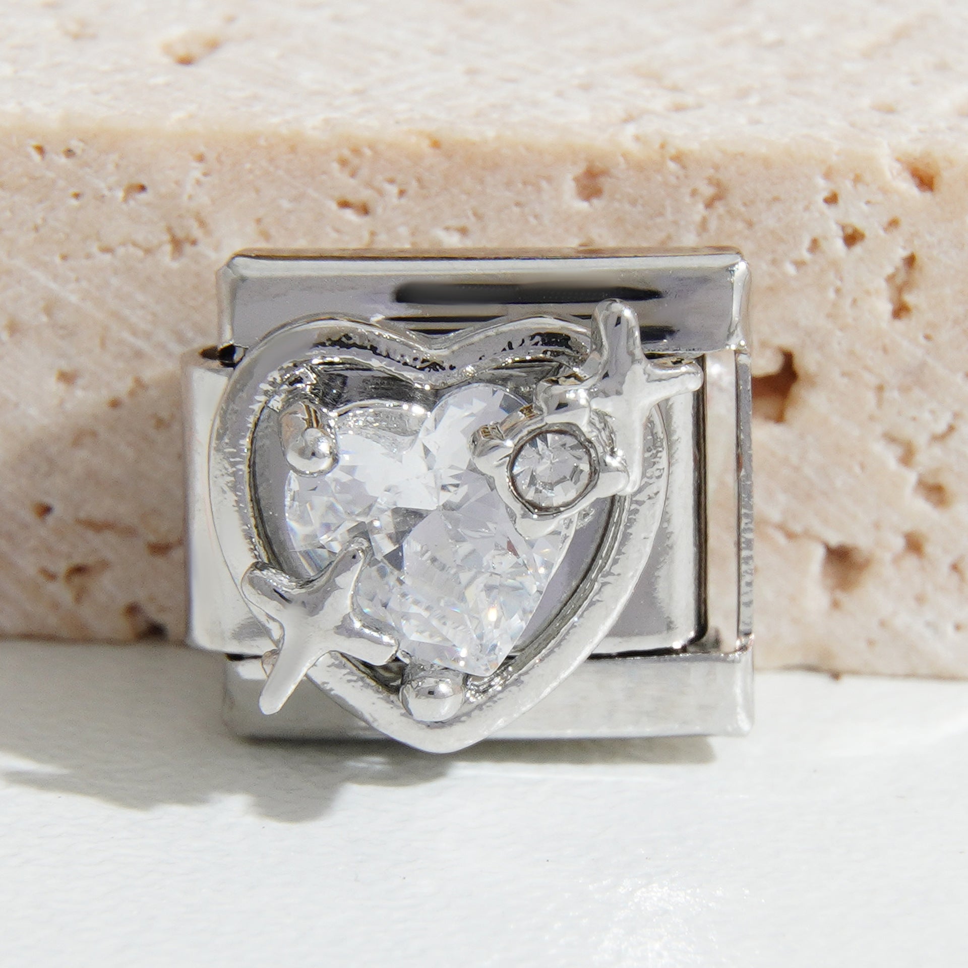 Wholesale  9mm Italian Charm Starter Bracelets DIY square Single Section Creative Stainless Steel Composable Bracelet