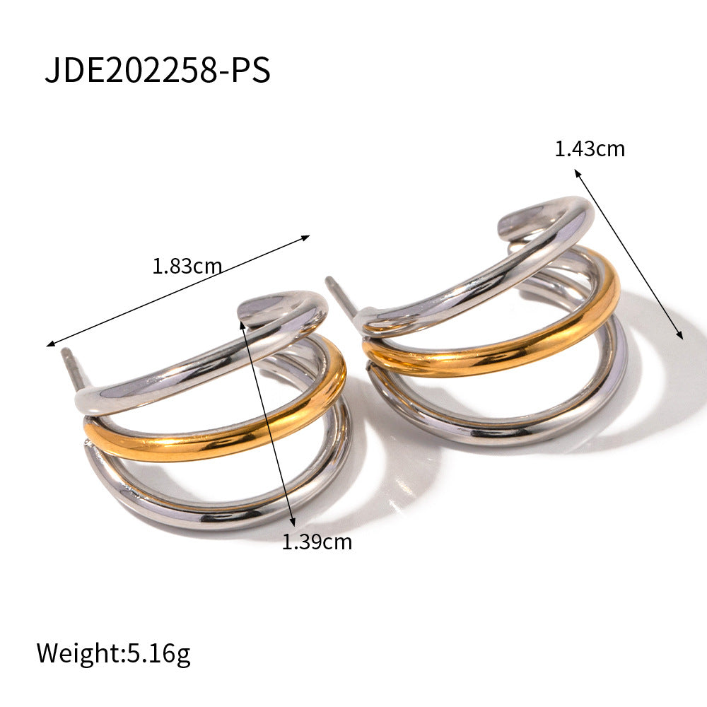 Wholesale  Stainless Steel Earrings 18K  Light Luxury  Jewelry