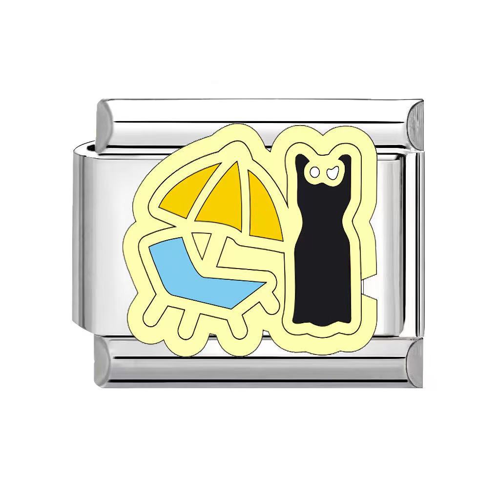 Wholesale Italian Charm Bracelet 9mm DIY Splicing travel   Creative Stainless Steel Composable Bracelet