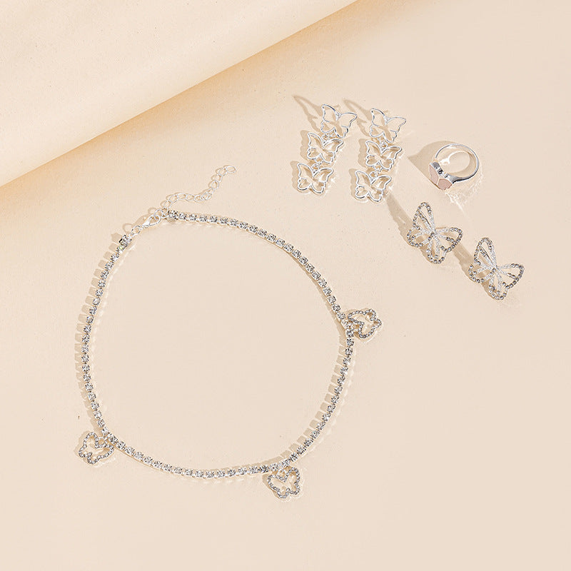 Wholesale Alloy Butterfly Ring All-match Ring  Acrylic Jewelry