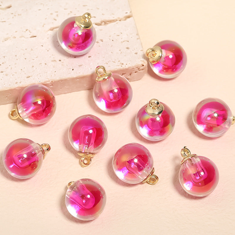 Wholesale of 50pcs/pack 16mm Coated Acrylic Hanging Beads DIY Beaded Pen Accessories ACC-BDS-BLG022