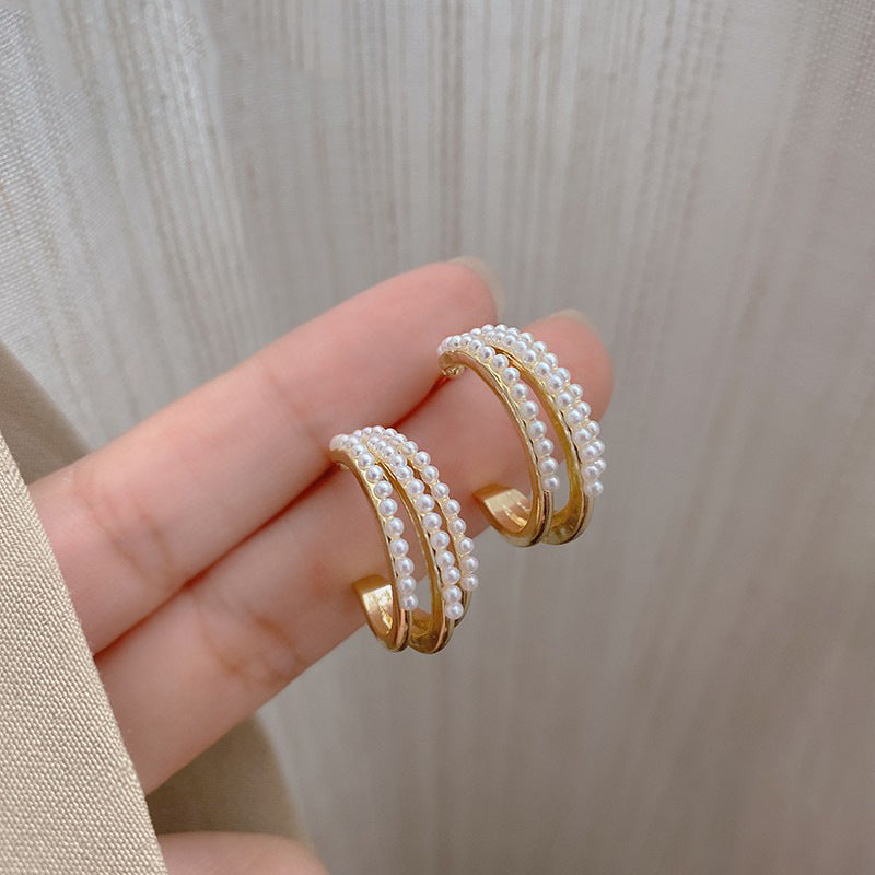 Wholesale S925 Silver Needle Pearl Earrings ACC-ES-Hank003