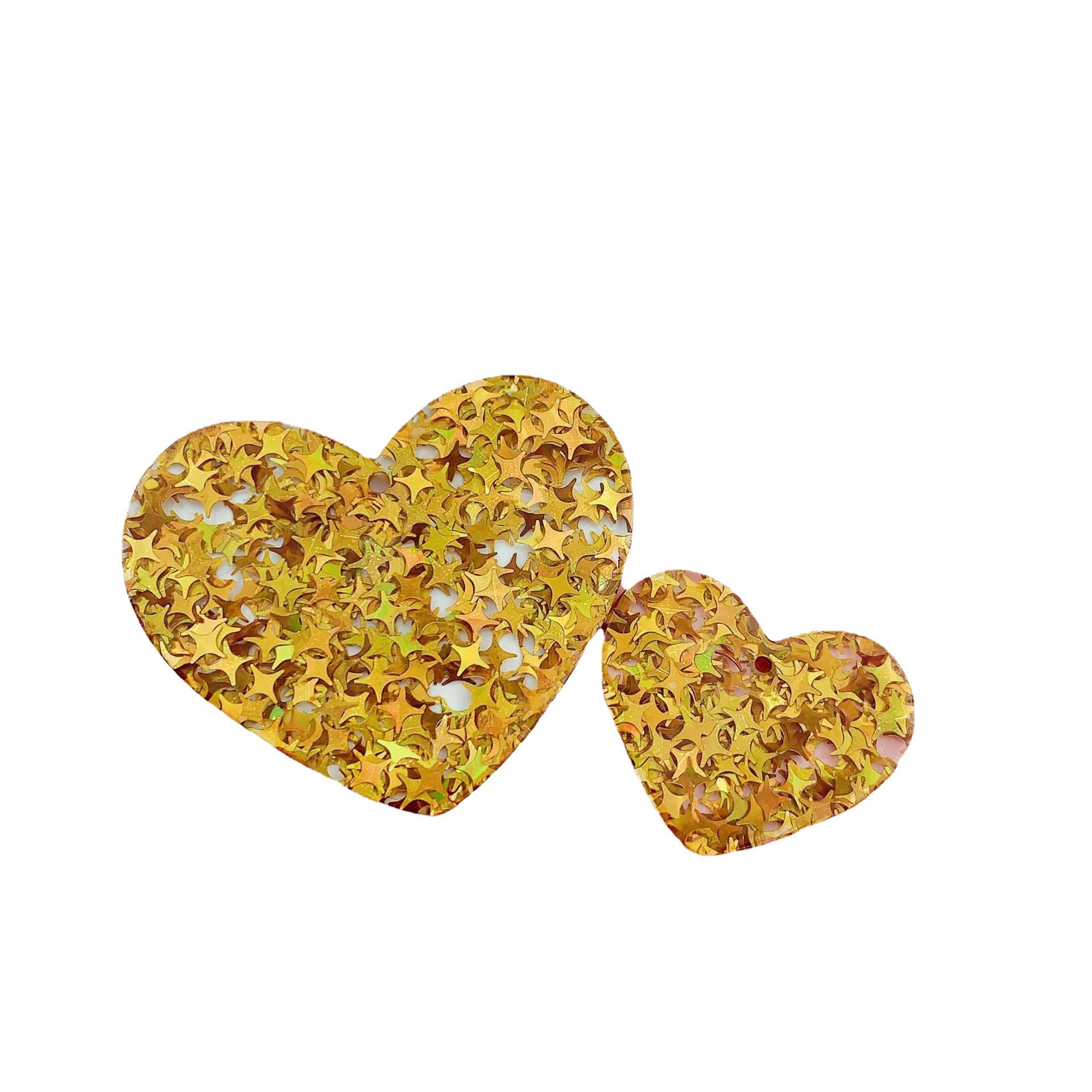 Wholesale 10pcs acrylic color sequins heart-shaped  Pendant