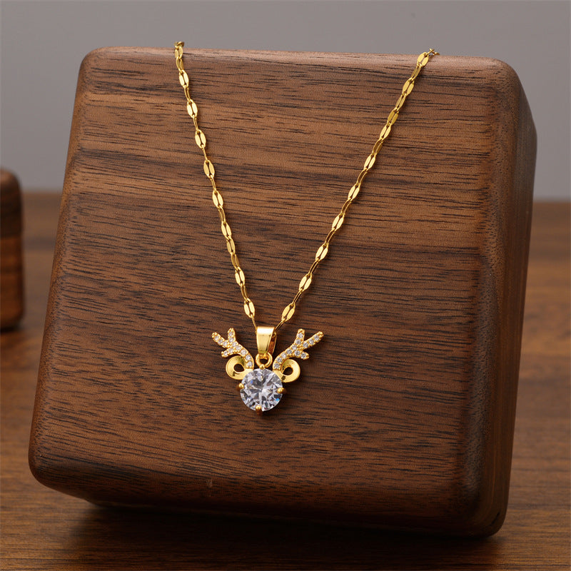 Wholesale Titanium Steel Necklace Women ACC-NE-Quanx008