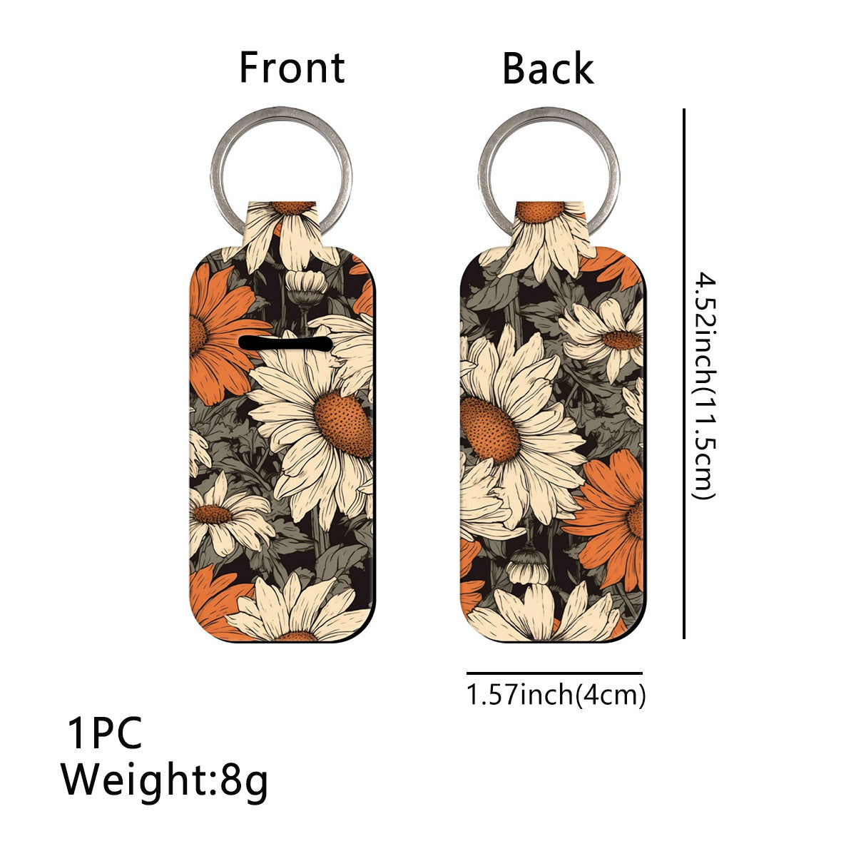 Wholesale 6pcs Flower Lipstick Case Keychain