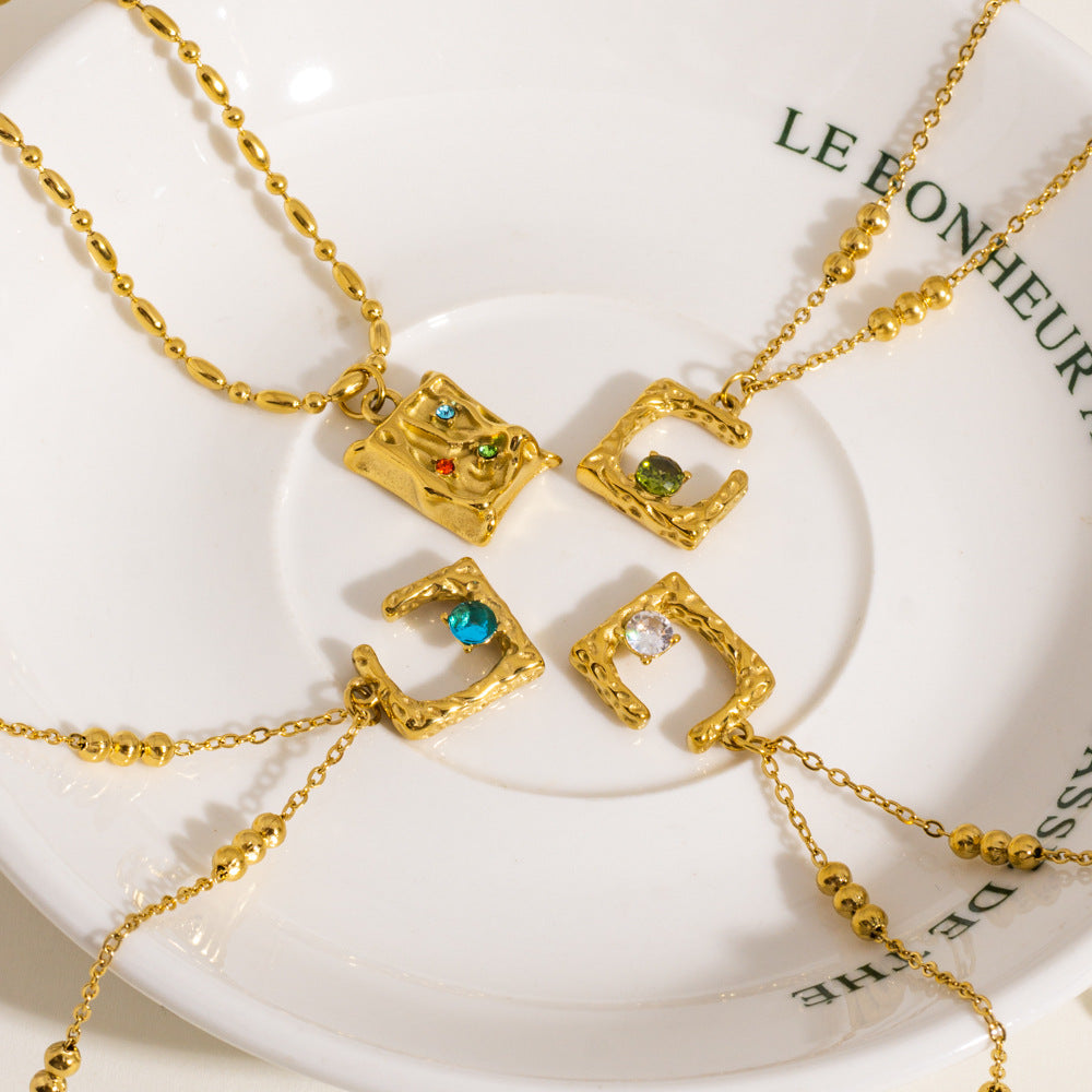 Wholesale Special-shaped Square Stainless Steel Necklace