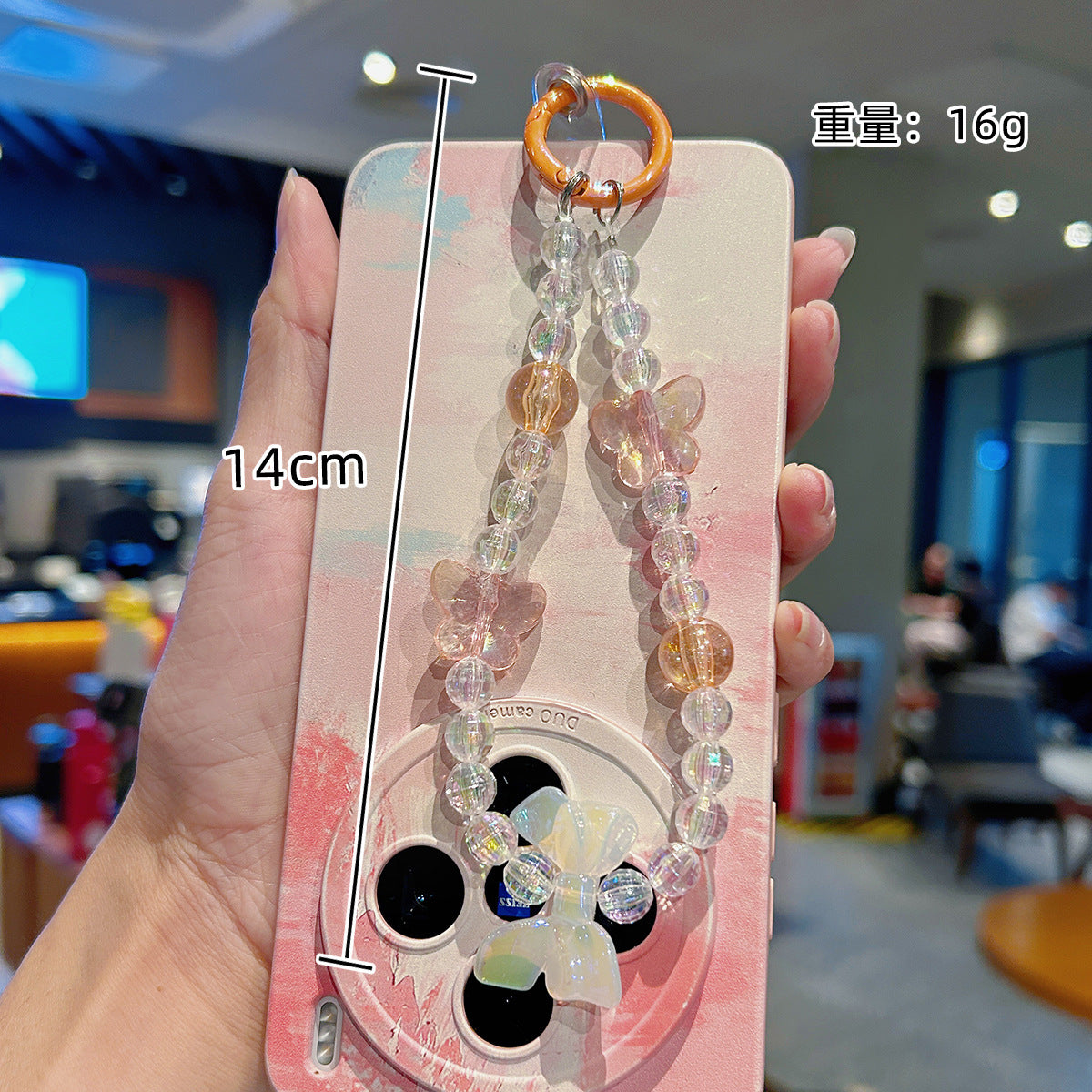 Wholesale  Luxury Beaded  Bow Phone Charm