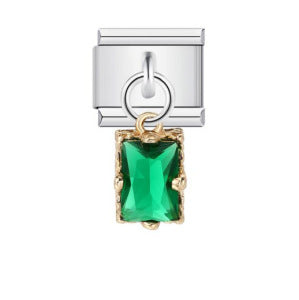 Wholesale Italian Module  Small Round Zircon Stainless Steel DIY Bracelet