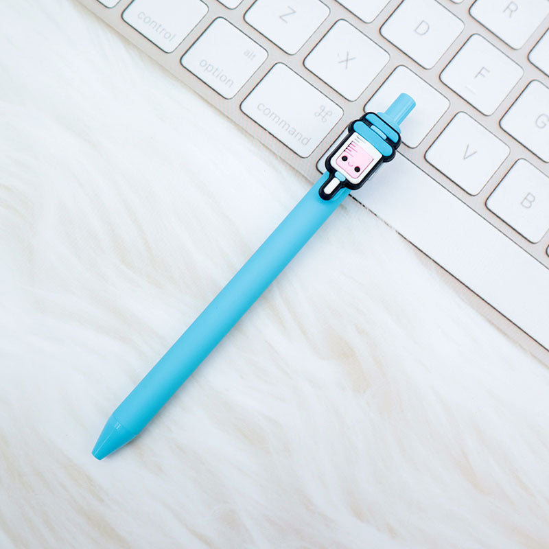 Wholesale  Cartoon PVC Creative Solid Color Doctor Medical 0.5 Pen Press Gel Pen
