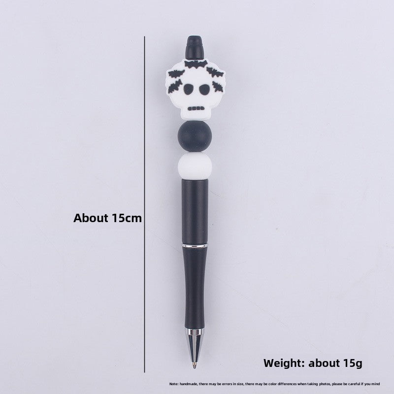Wholesale  Halloween Pumpkin spider silicone  beaded pen