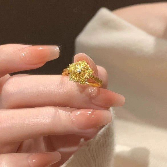 Wholesale Vintage Chic Stacked Row Ring For Women Copper Electroplated Everyday Wear Jewelry
