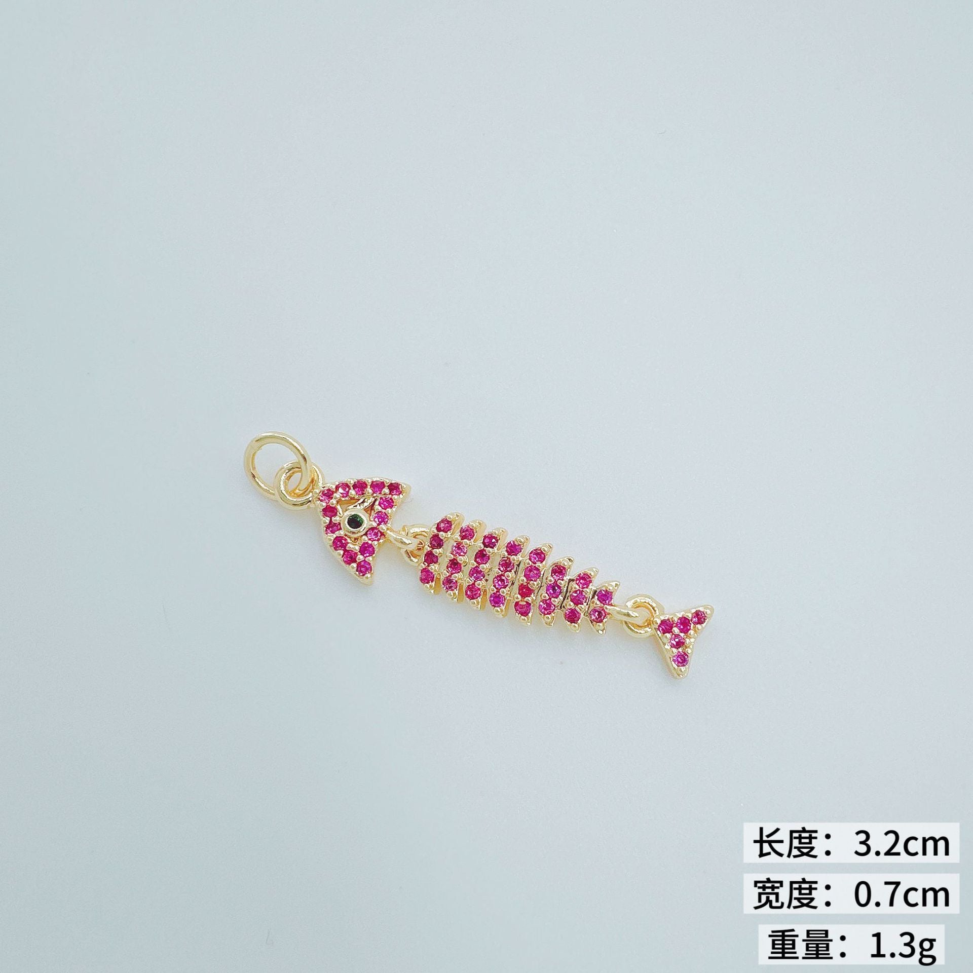Wholesale Gold Plated Movable Fishbone Necklace Pendant Creative Fashion Accessory Boutique Resale Gift