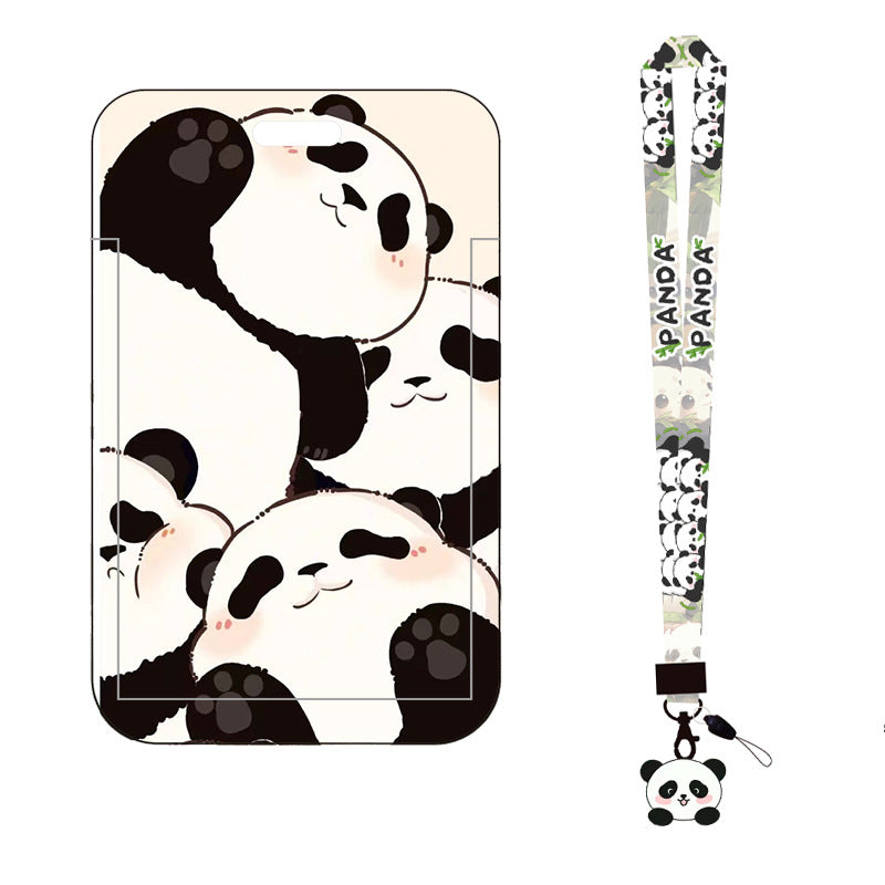 Wholesale 2pcs Cute Panda Protective Case Lanyard Keychain ACC-KC-AShi004