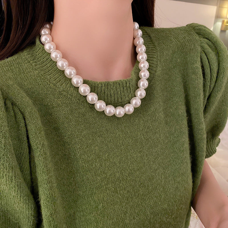 Wholesale Lace Collar Rhinestone Pearl Necklace