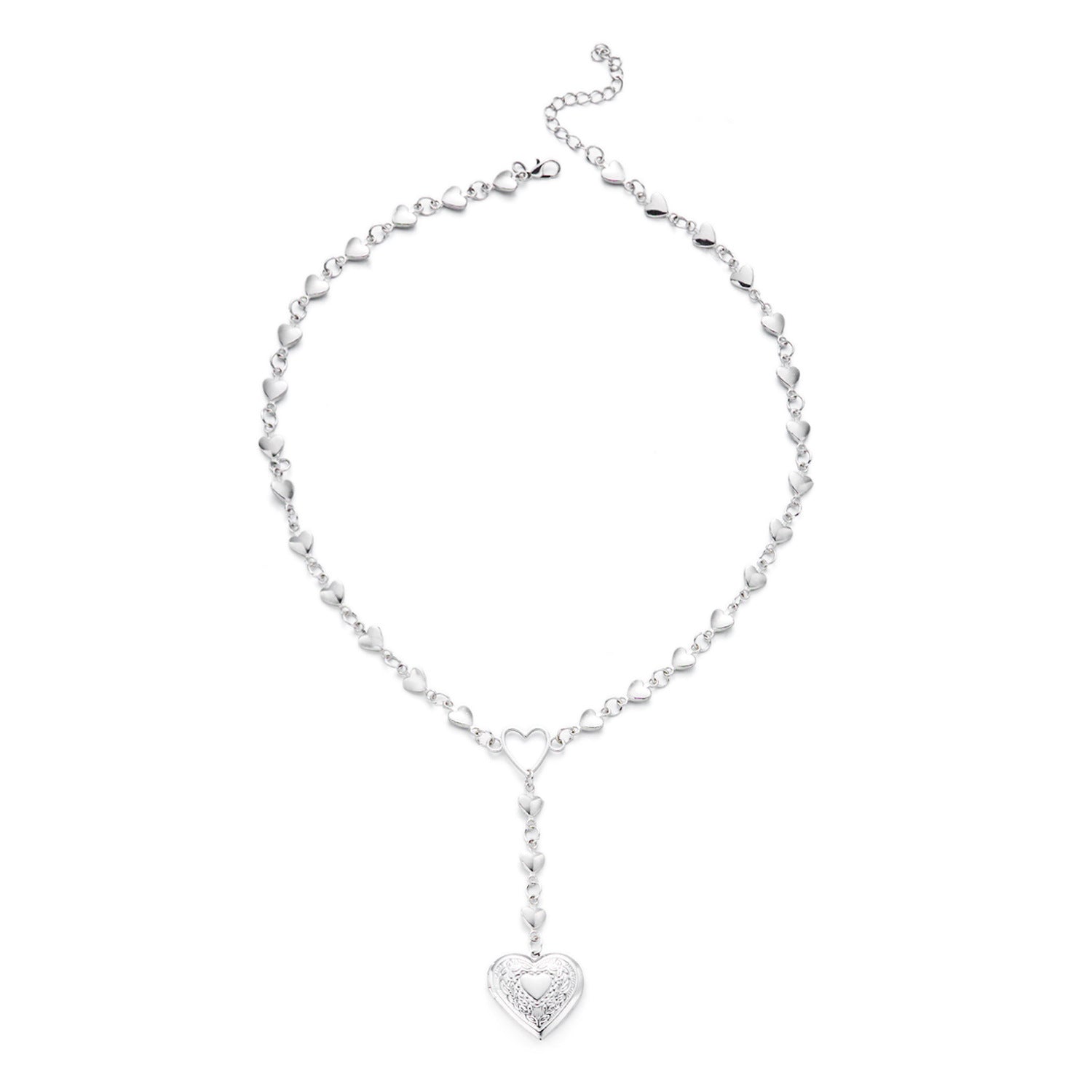 Wholesale Minimalist Cross Painted Heart Multi-Layer Alloy Necklace Fashion Jewelry Accessory