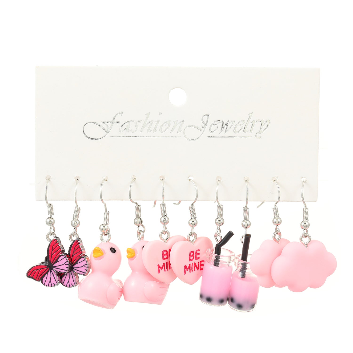 Wholesale  Acrylic Earrings Set Combination  Cartoon Butterfly Frog  Earrings