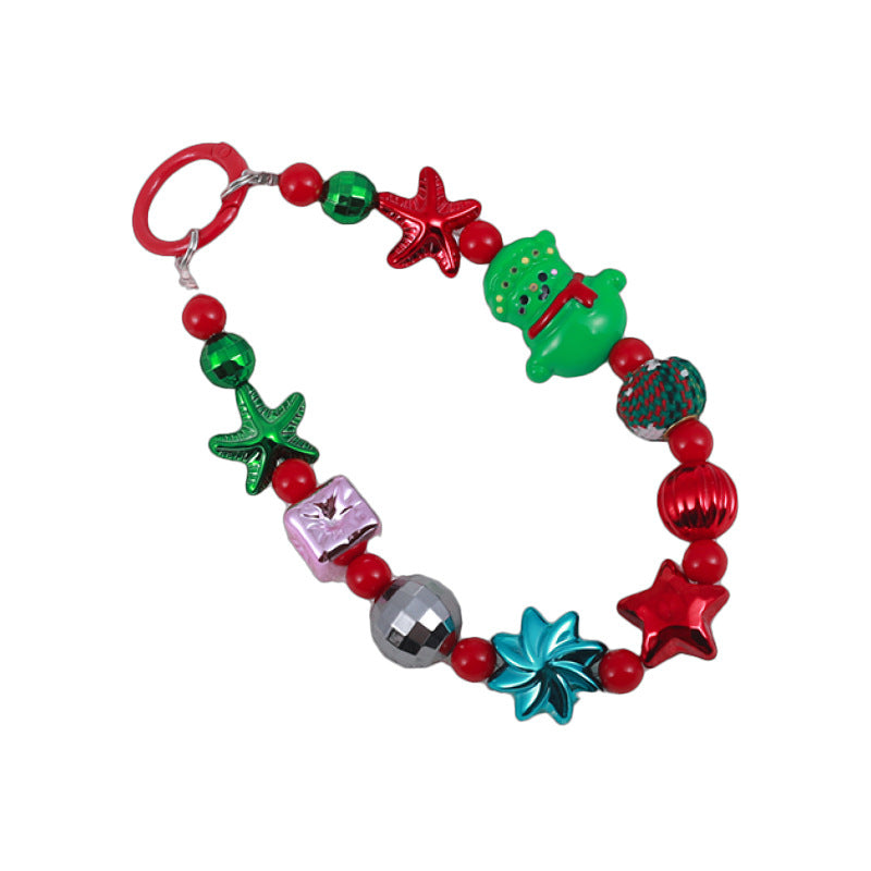 Wholesale Christmas beaded  keychain