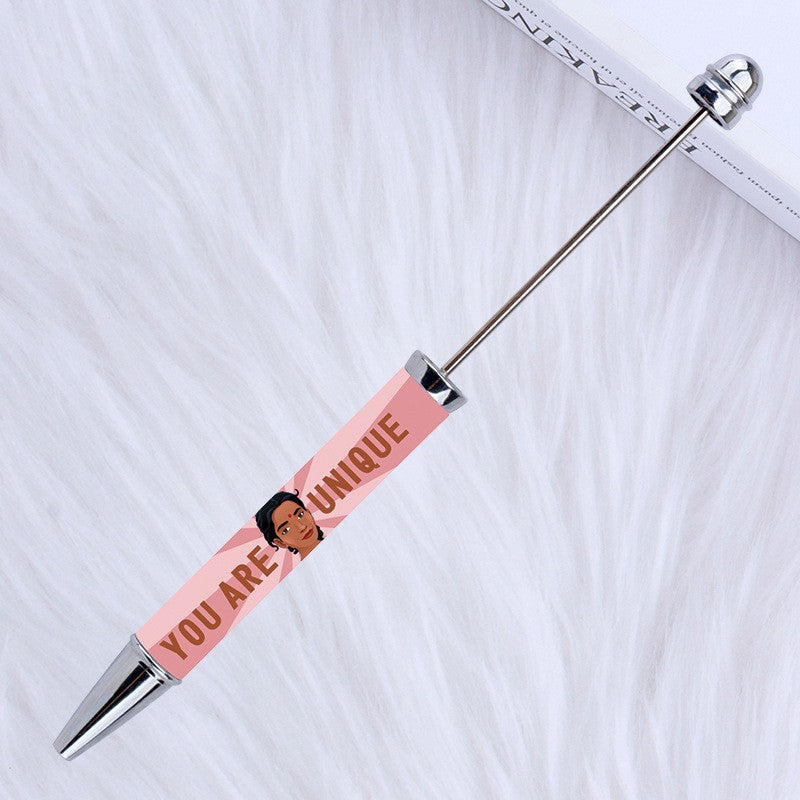 Wholesale Beadable Pens Flower Film Transfer Cartoon Sticker Bead Pen Sublimation Printing Pattern DIY Bead Pen ACC-PN-CY008