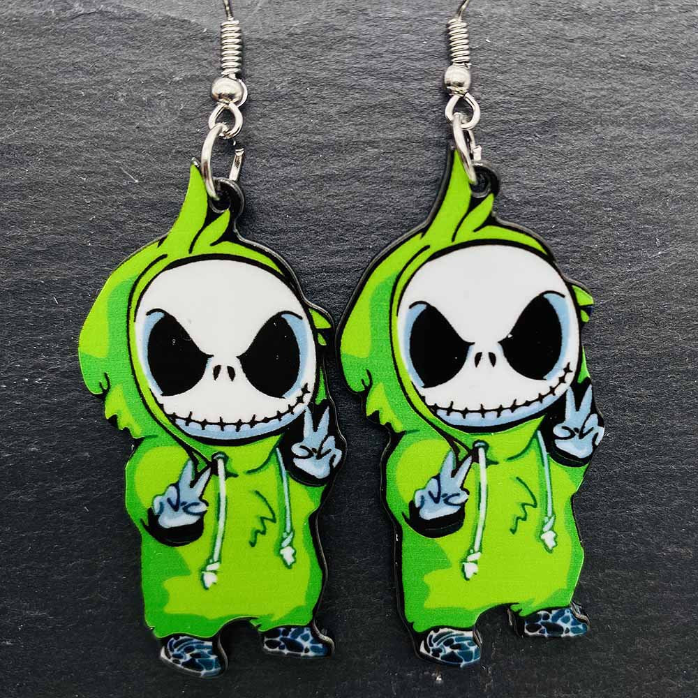 Wholesale Christmas Acrylic Halloween Horror Movie Cartoon Character Earrings ACC-ES-ChenY036