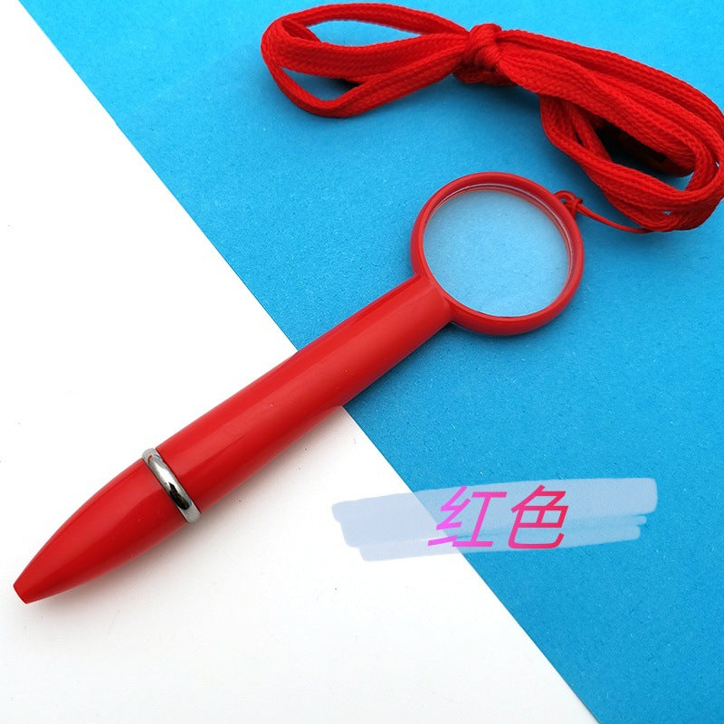 Wholesale Creative magnifying glass ballpoint pen lanyard gift pen