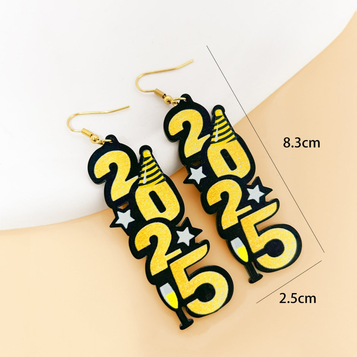Wholesale  2025 digital earrings personality  earrings accessories