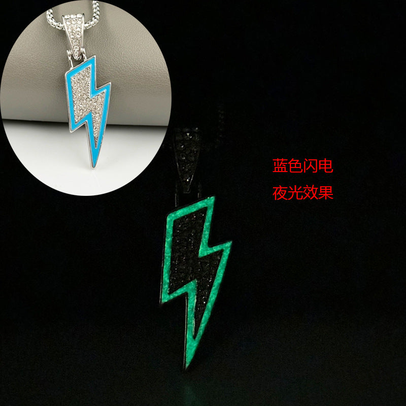 Wholesale Luminous Lightning Pendant Necklace Chic Jewelry Accessory Boutique Resale