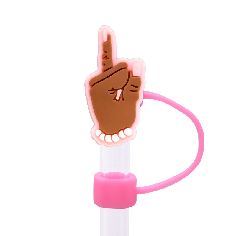 Wholesale Random 100pcs Pink Series Straw Cover 10MM Straw Tube Cap