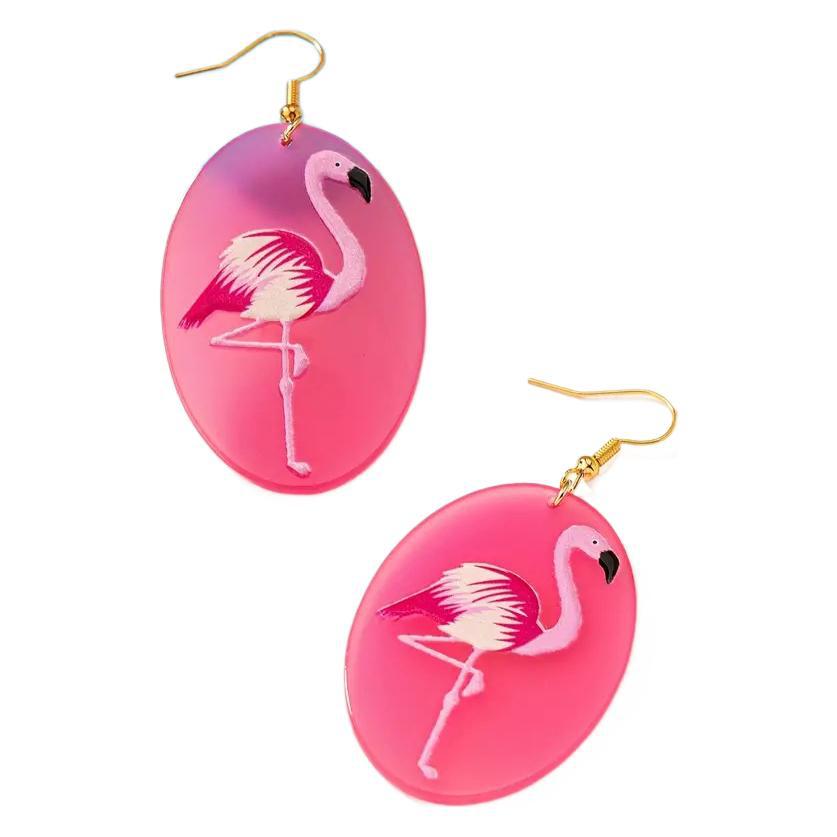 Wholesale  Acrylic Earrings Flamingo Pendant Earrings