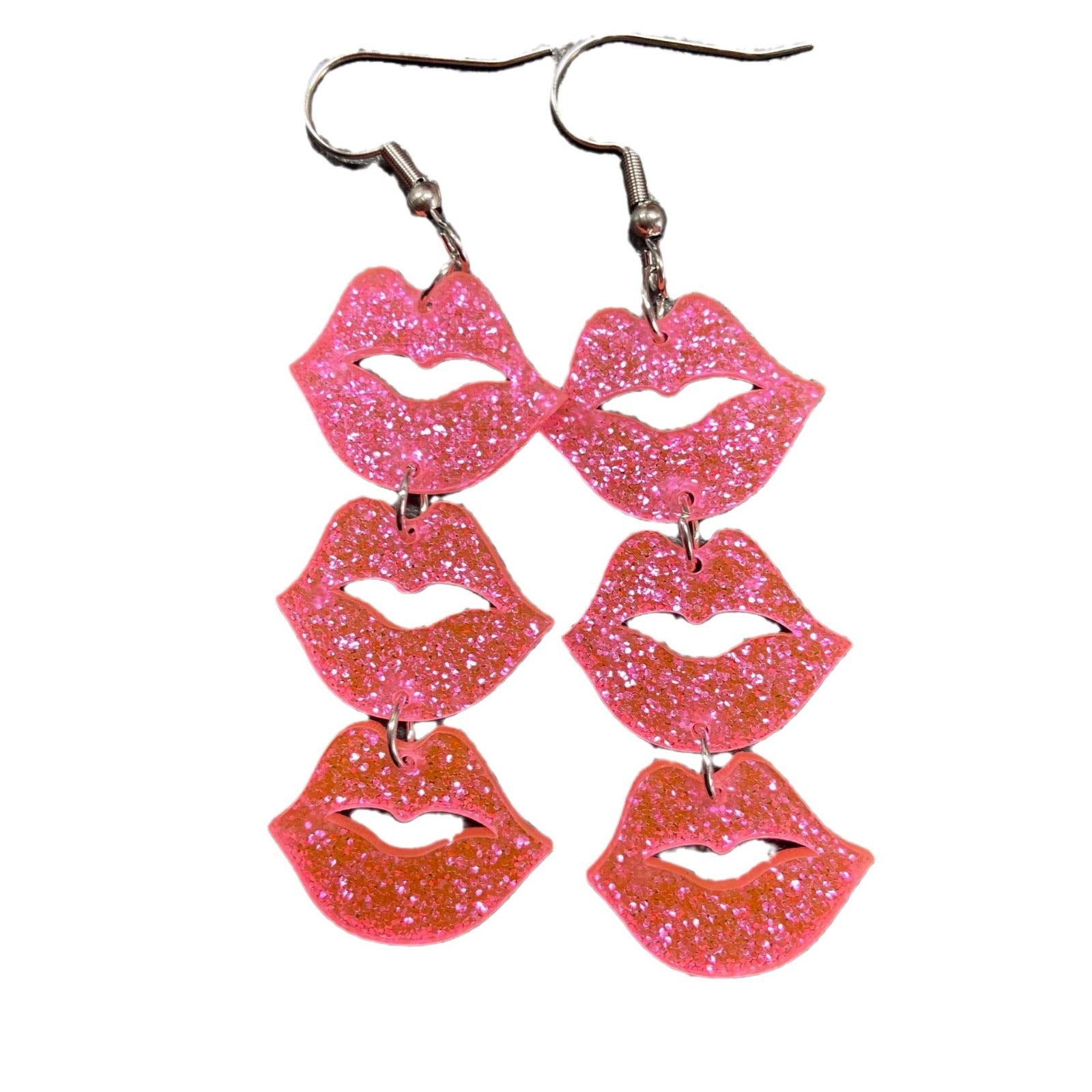 Wholesale  Valentine's Day acrylic lips flame red lip eardrops mouth earrings