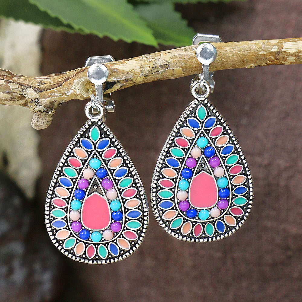Wholesale Bohemian Geometric Hollow Earrings Retro Ethnic Ear Clip,  Stylish Everyday Jewelry