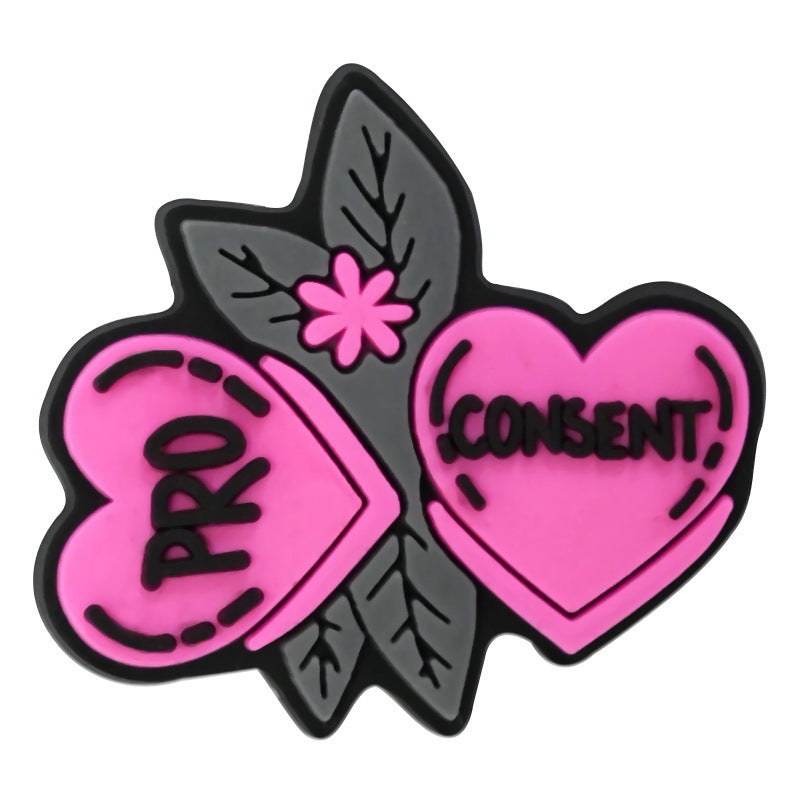 Wholesale  Random 100pcs cartoon coll girl PVC Soft Rubber Shoe Buckle Decoration